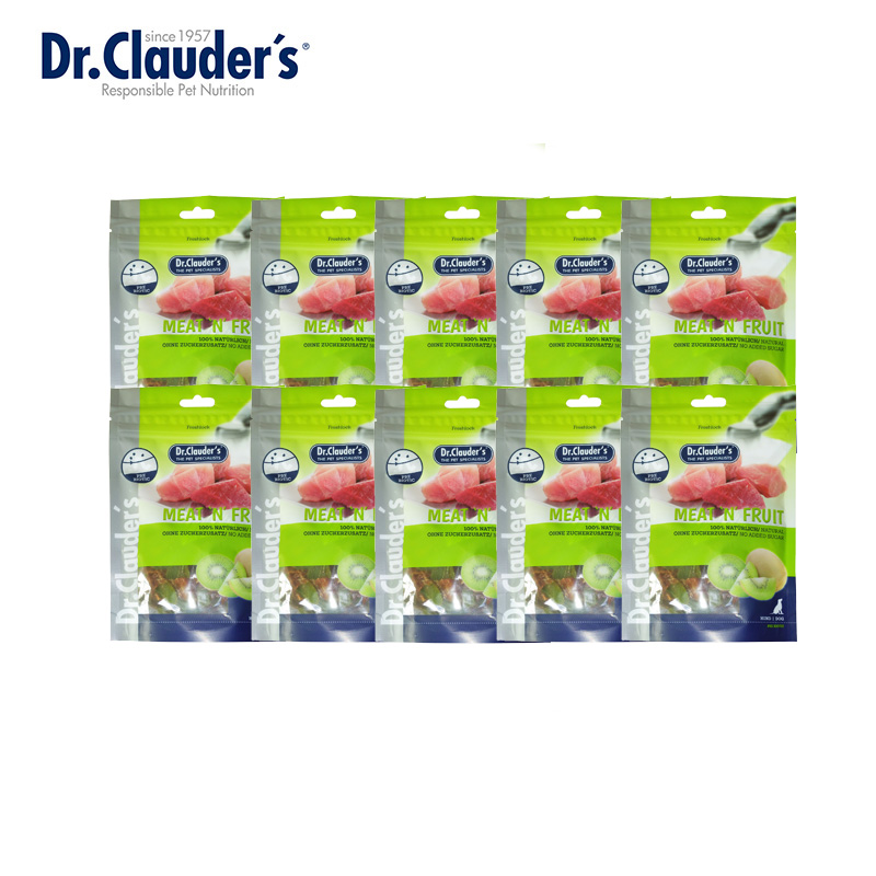 克劳德医生 犬用零食 犬用益生元功能零食 奇异果片缠肉 80g*10袋 绿色（单位：组）
