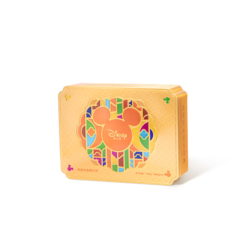 迪士尼（Disney） 双黄白莲蓉月饼礼盒 月饼 740g  金色（单位：盒）