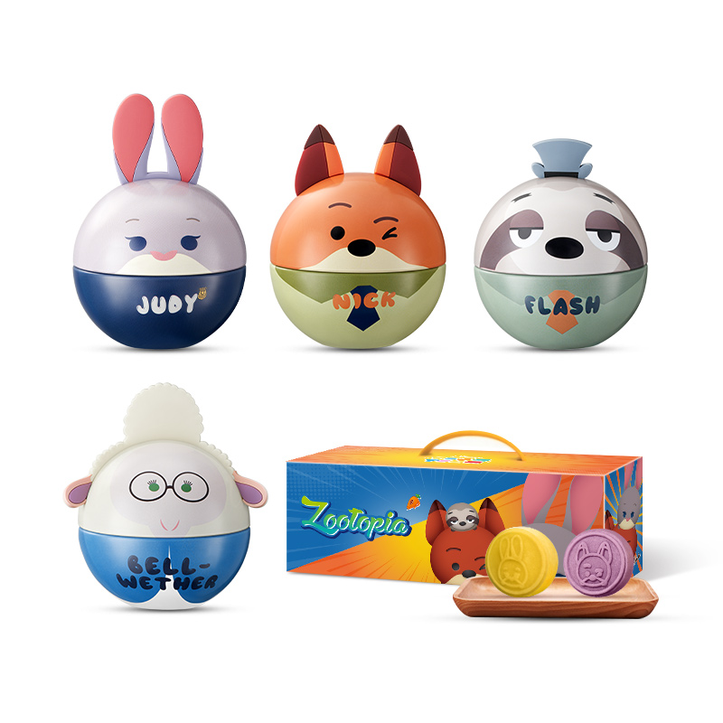 迪士尼（Disney） 疯狂动物城系列中秋礼盒（糕点） 月饼 320g  橙色（单位：盒）