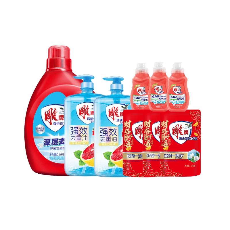 雕牌 双效去污组合 花香型 5854g 混色（单位：套）