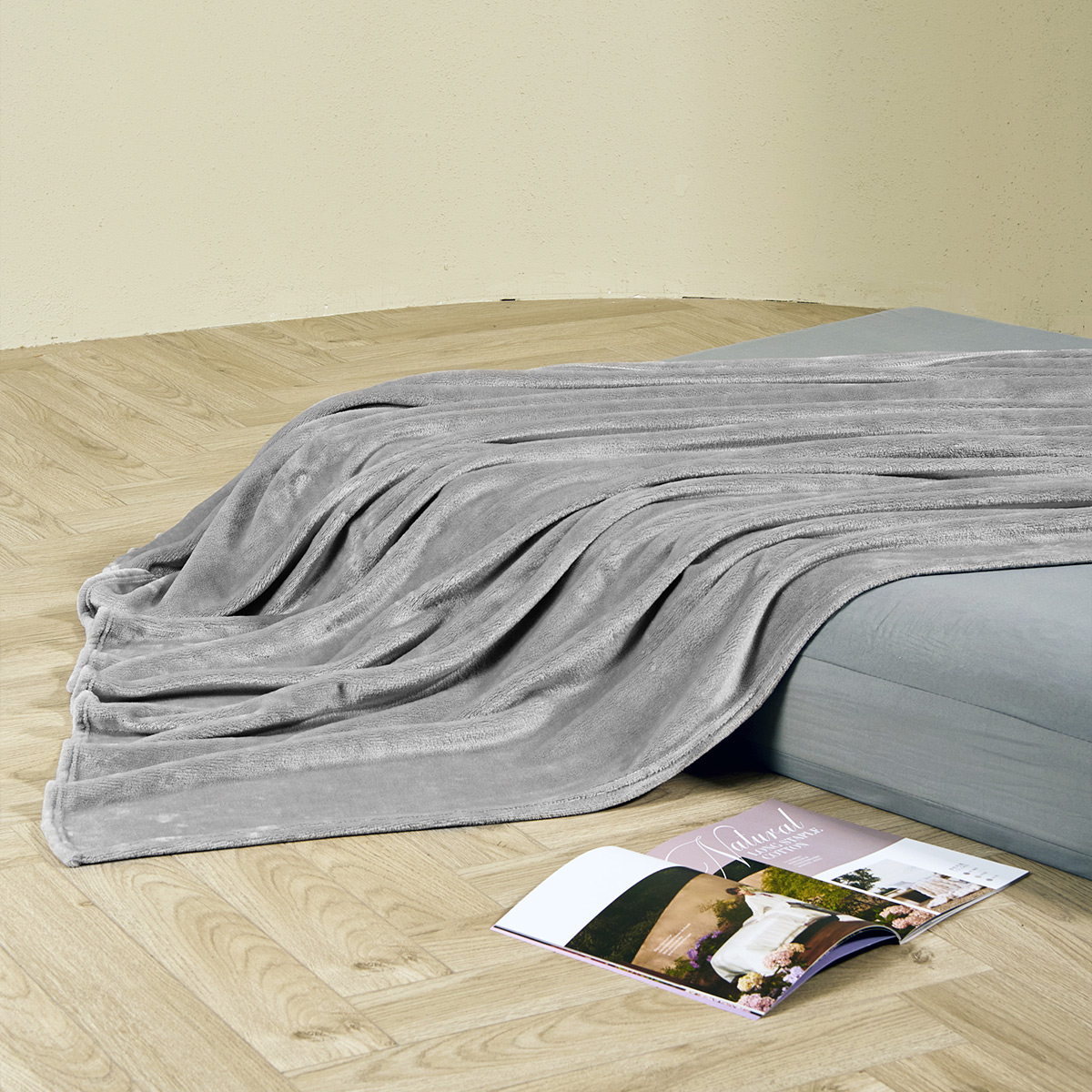 水星家纺 毯子 130210月影时光 150cm&times;200cm 灰色（单位：条）