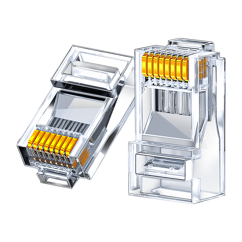 博扬 六类RJ45水晶头 CAT6类千兆网线水晶头 BY-RJ45-8P8C6E 100个 白色（单位：盒）