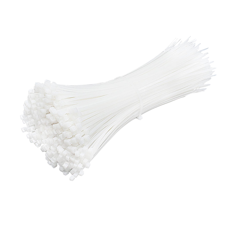 博扬 国标4*300自锁式平头尼龙扎带 皮线网线电线塑料扎线带 BY-ZD-305 100根 白色（单位：包）