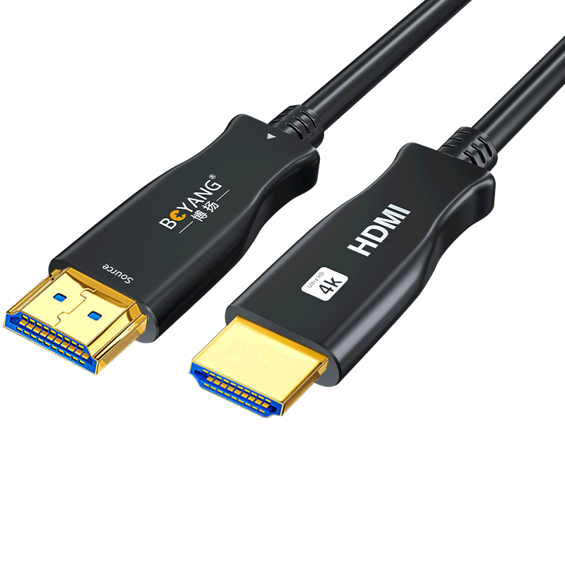 博扬 光纤HDMI线2.0版UHD 4K@60Hz HDR 18G BY-HDMI2.0a-F25m 0.8kg 黑色（单位：条）