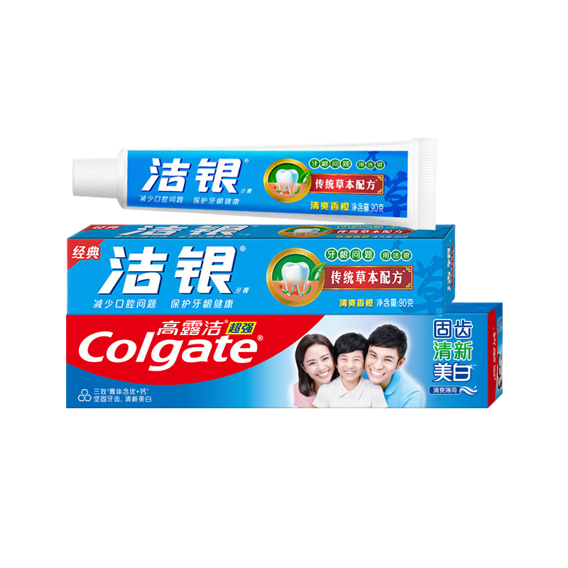 高露洁（Colgate） 高露洁强效固齿防蛀 牙膏 140g+90g 枫叶色（单位：组）