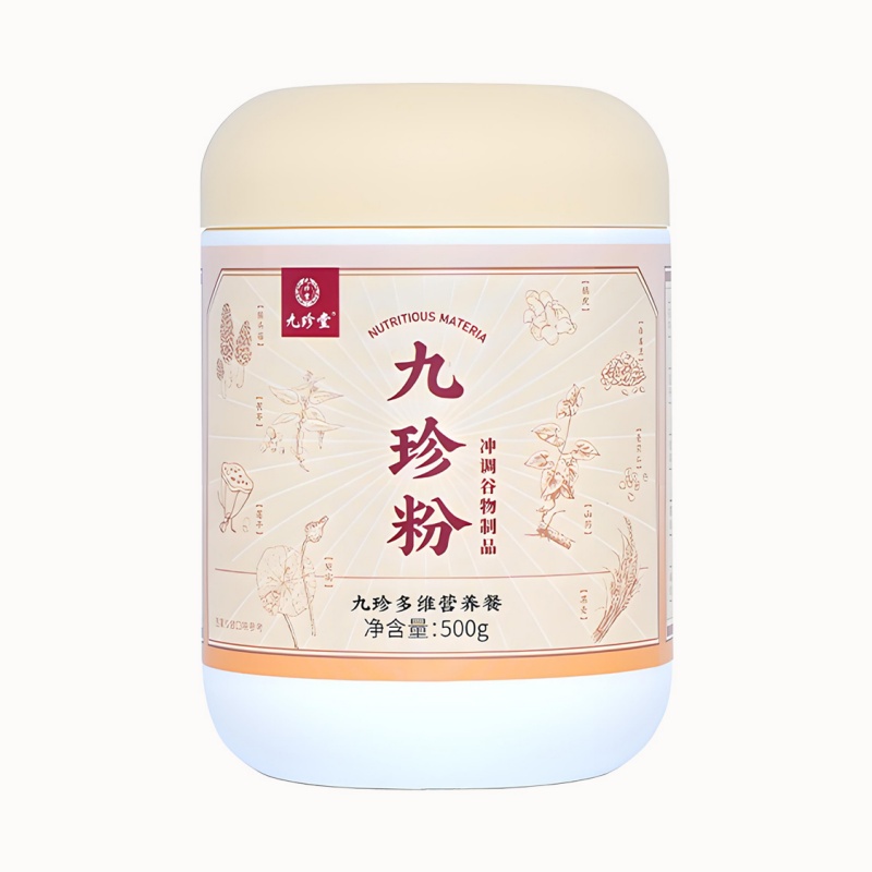 九珍堂 轻食代餐 猴头菇铁山药 健脾养胃中老年营养品 粉剂 500克 粉色（单位：罐）