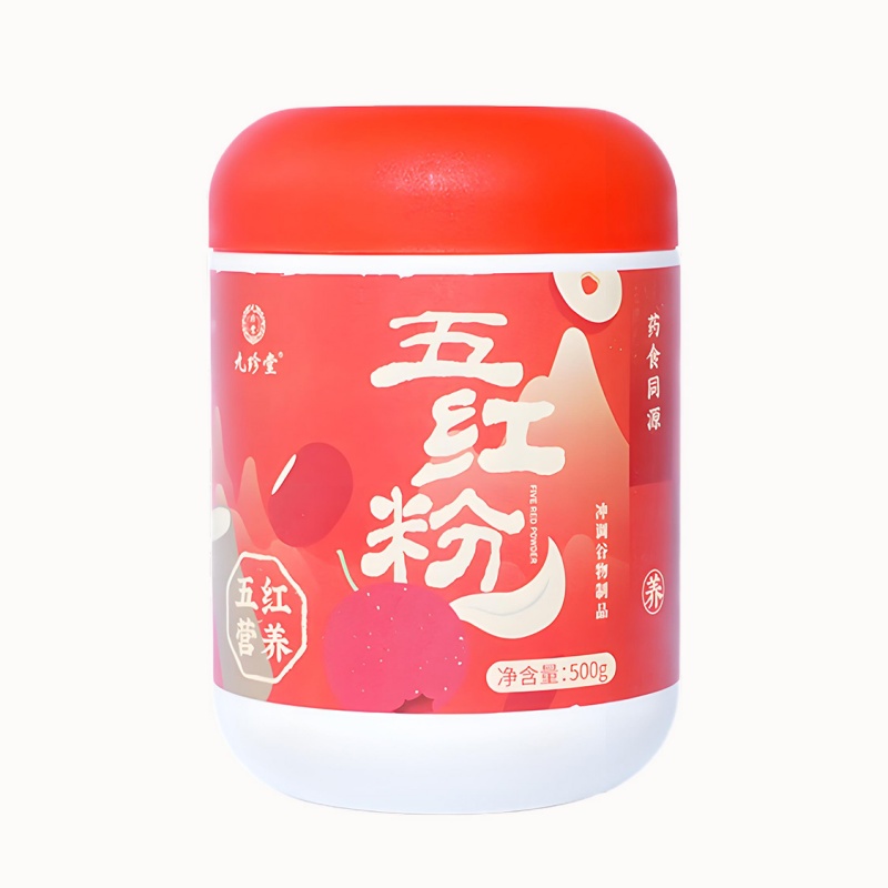 九珍堂 五红粉 补养气血 轻脂养颜代餐 即食女性滋补产后 粉剂 500克/罐 红色（单位：罐）