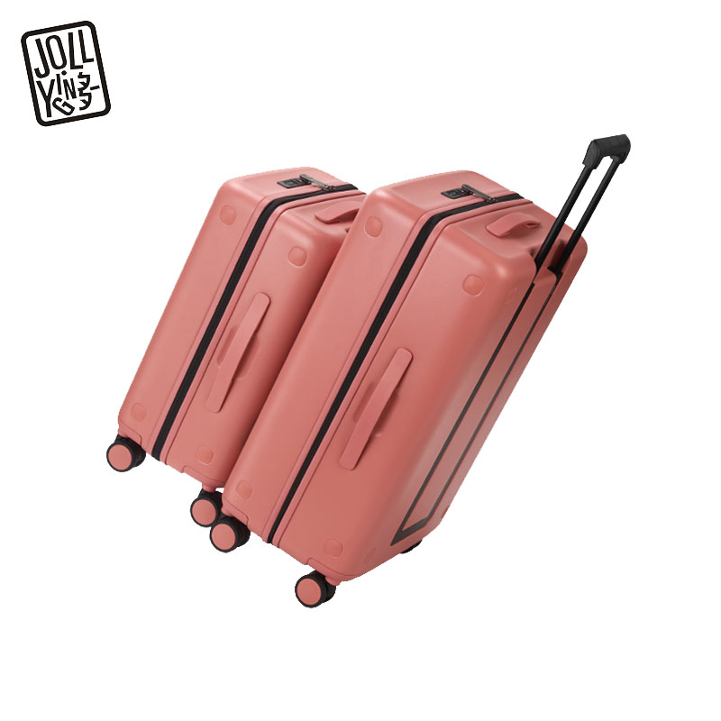 JOLLYING（多一） 德国进口磁吸扣一拖二旅学箱 zy-1638 20寸+24寸 珊瑚红（单位：套）