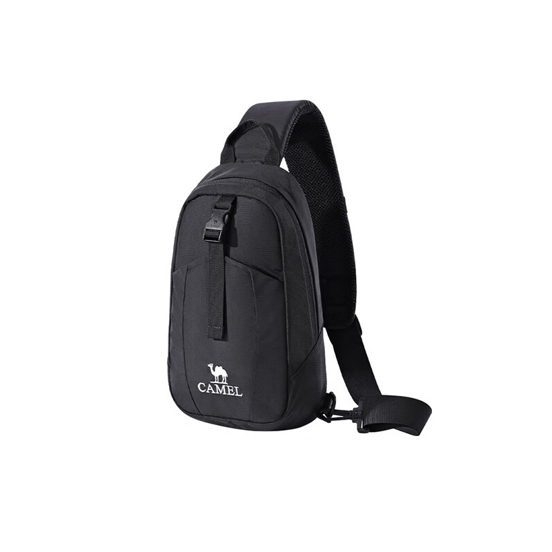 骆驼（CAMEL） 户外运动单肩包 575B635016 重量约197g 经典黑（单位：个）