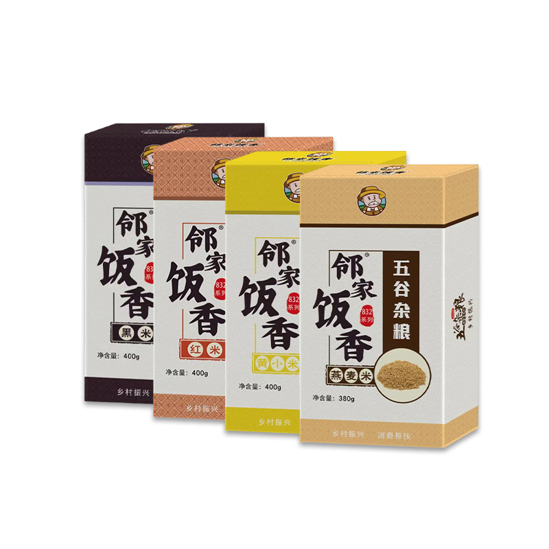 邻家饭香 黄黑燕麦红米类组合 FP79 1.58kg（4种）礼盒装 白色（单位：盒）