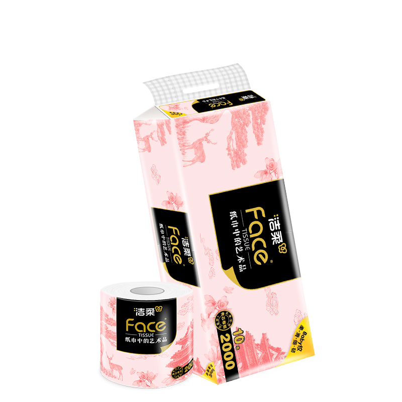 洁柔（C&S） 卷纸 BJ219-10A 200g4层(10卷装)  粉色（单位：提）