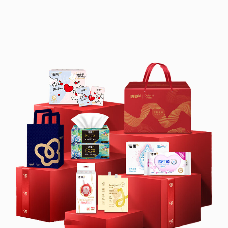洁柔（C&S） 欢喜礼遇纸品礼包 JH320-06 10件套 混色（单位：箱）