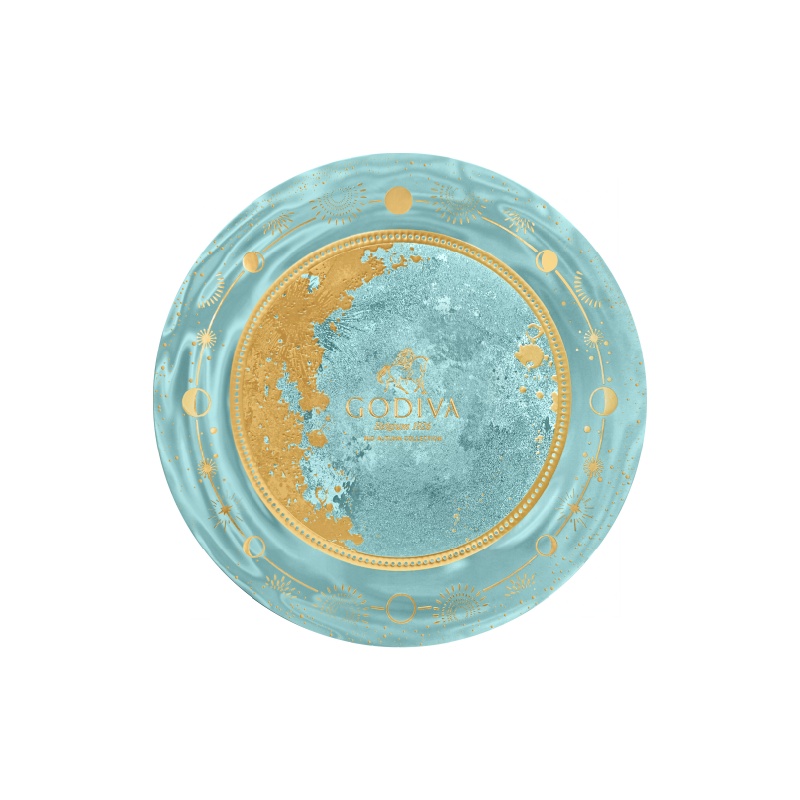 歌帝梵（Godiva） 鎏金&middot;明悦巧克力礼盒 14 颗装 498 180g 水蓝色（单位：盒）