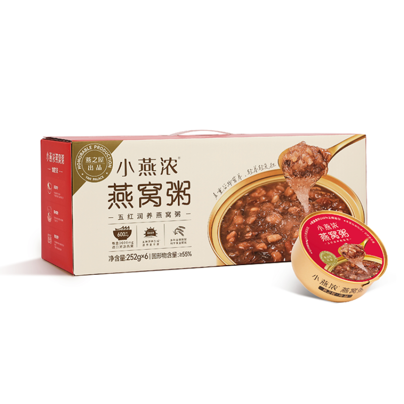 燕之屋 小燕浓五红润养 燕窝粥 252g*6碗 混色（单位：盒）