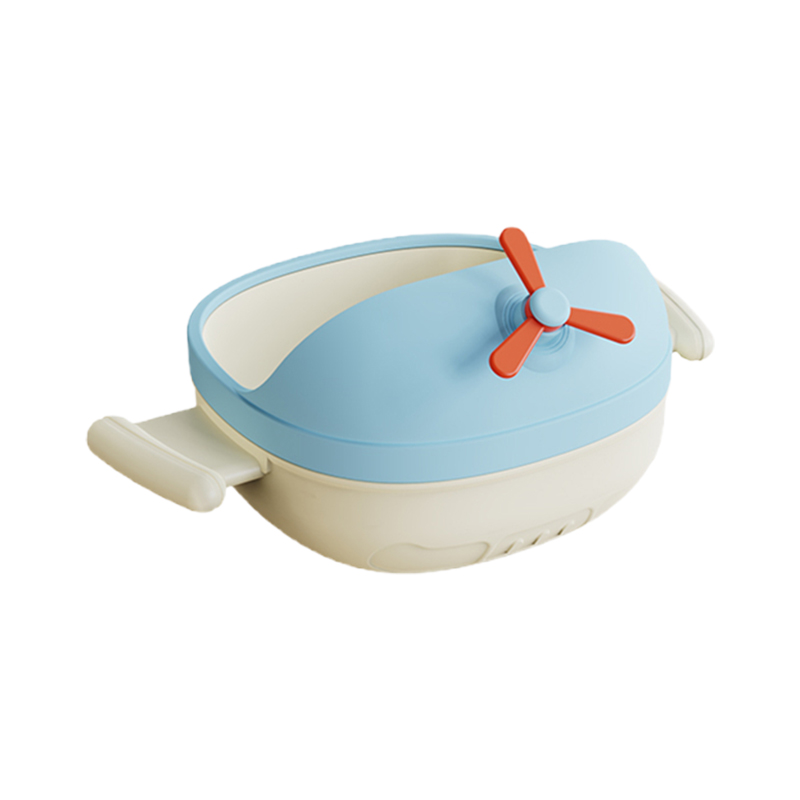 婴侍卫（BBG） 卡通小飞机辅食碗 R1939 17.5*12*7.5cm 慕斯蓝（单位：个）