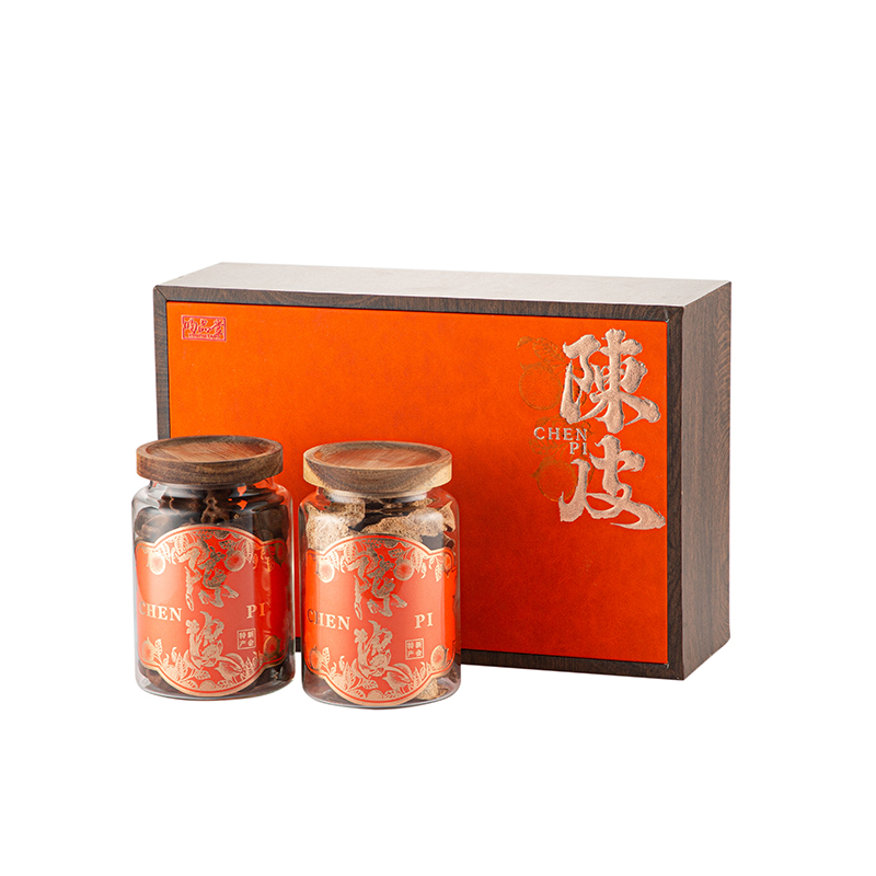 昀品堂 百福至臻新会陈皮柑宝双拼礼盒 QC-202320 430g  橙色（单位：盒）