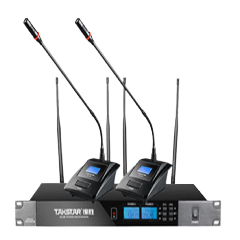 得胜（TAKSTAR) 一拖二无线话筒 UC-2R+UC-TD UFH频段 黑色（单位：套）