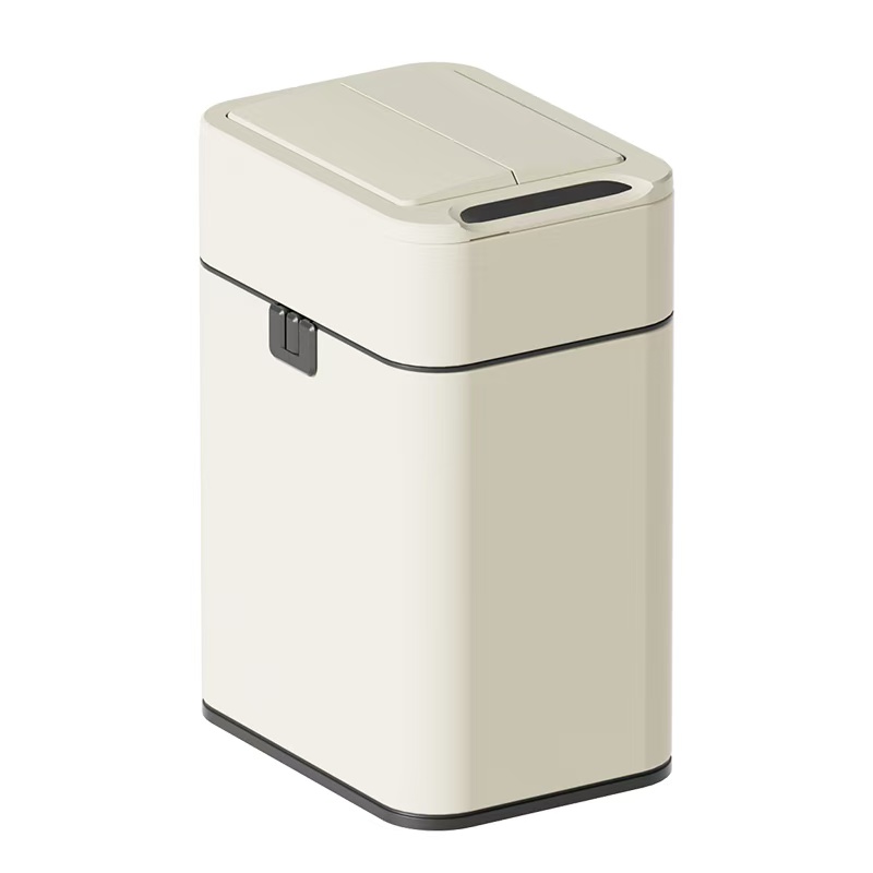 洁安惠 不锈钢双开抽绳打包垃圾桶充电款 9811D 20升 奶油色（单位：台）