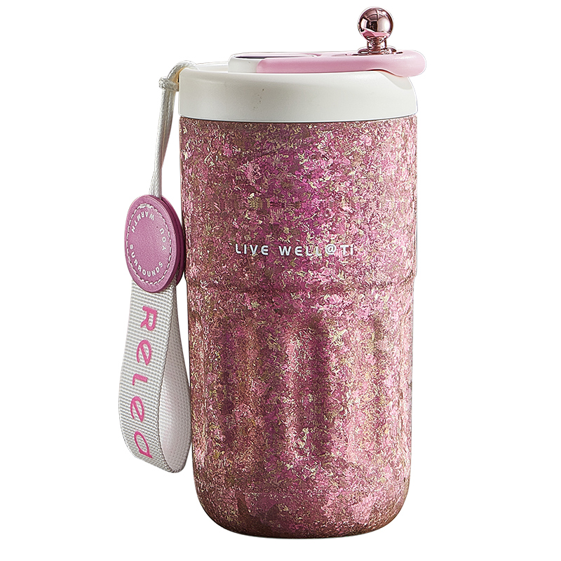 物生物（RELEA） 香奈数显钛杯 JV012345-0410-FQ00 410ML  迷雾粉（单位：个）