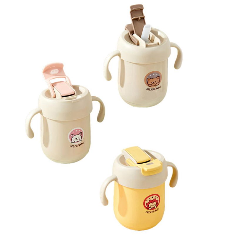 婴侍卫（BBG） 316不锈钢儿童两用手柄水杯360ml A08891-C1 15*9*13cm 随机（单位：个）