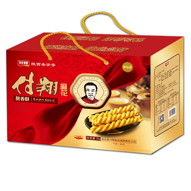 付翔 手工小麻花  脆香酥 1000g（100g*10袋） 原味 混色（单位：盒）