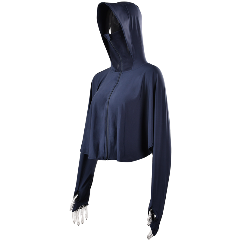 卡蒙（Kenmont） 斗篷短款长袖冰丝防晒衣 KM-3690 均码 靛蓝色（单位：件）