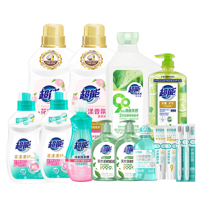 超能   好易康个护清洁组合 花香型 15160g+300ml+2支牙刷 混色（单位：套）