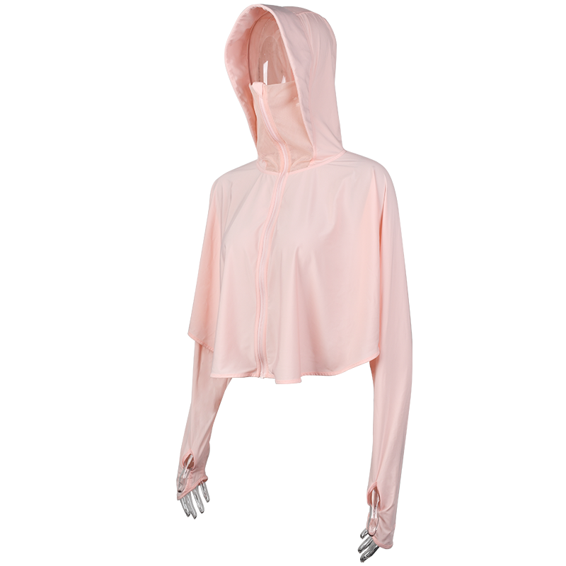 卡蒙（Kenmont） 斗篷短款长袖冰丝防晒衣 KM-3690 均码 裸粉色（单位：件）
