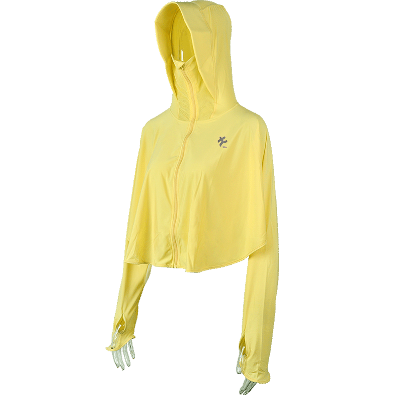 卡蒙（Kenmont） 斗篷短款长袖冰丝防晒衣 KM-3690 均码 柠檬黄（单位：件）