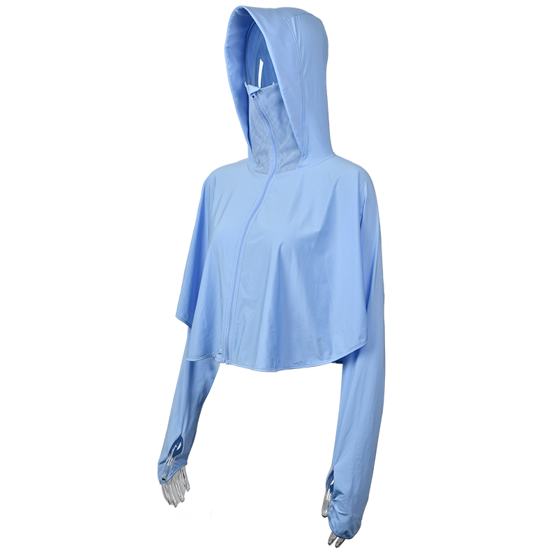 卡蒙（Kenmont） 斗篷短款长袖冰丝防晒衣 KM-3690 均码 天空蓝（单位：件）