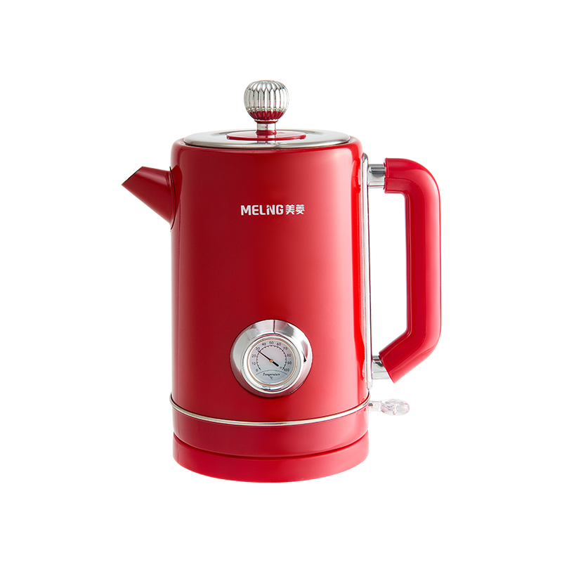 美菱（MeiLing） 家用带温度显示复古电水壶 烧水壶 MH-L18701 1.8L  红色（单位：台）