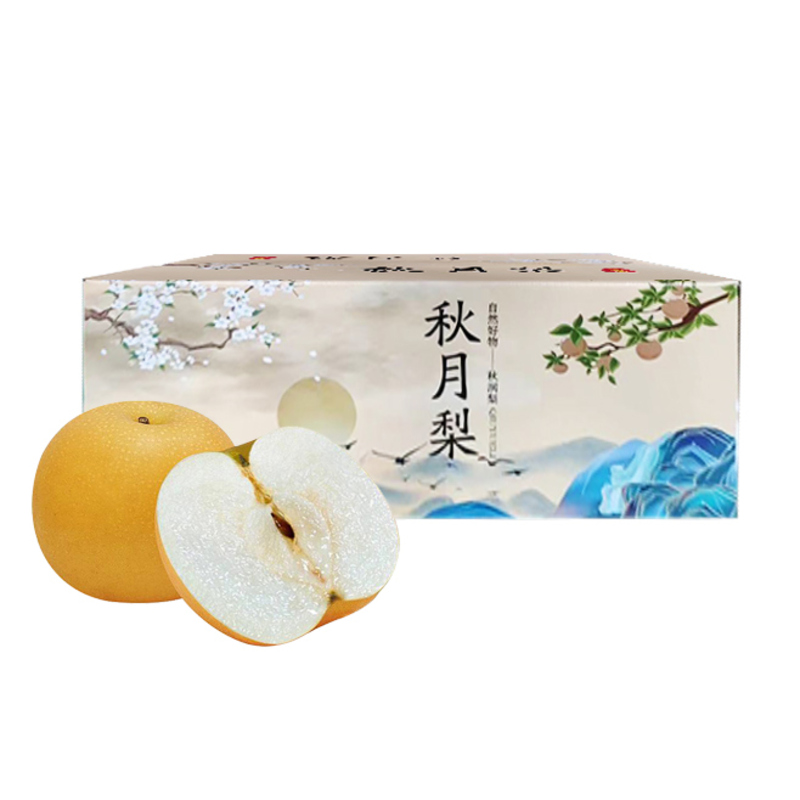食欲跳动 口口清脆多汁，清凉又解腻！ 山东秋月梨 4.5斤大果彩箱（单果约300g+）  奶茶杏（单位：箱）