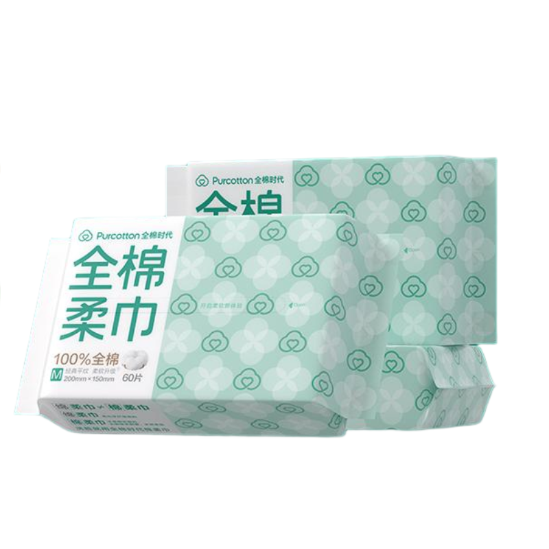 全棉时代 棉柔巾 M码 60片3连包 白色（单位：提）