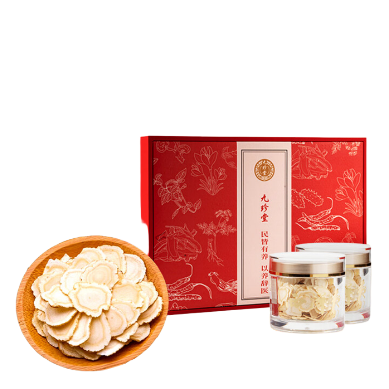 九珍堂 加拿大西洋参正切圆片 1.8cm正切圆片 50克*2  红色（单位：盒）