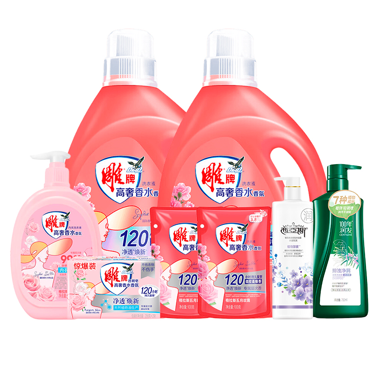 雕牌 高奢香氛洗衣套装 花香型 5612g+1250ML 混色（单位：套）