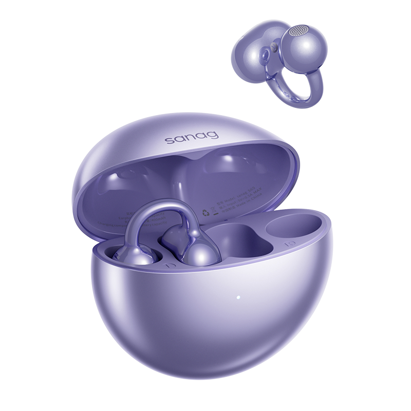 SANAG 耳夹式运动降噪蓝牙耳机 S6S Ultra 蓝牙版本5.4 紫色（单位：副）
