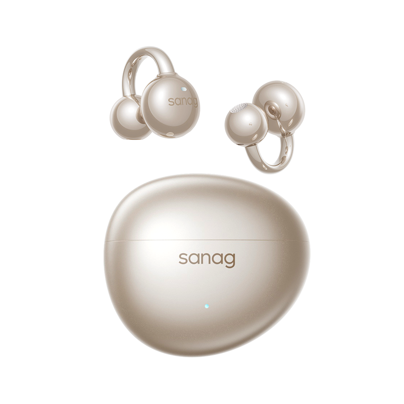 SANAG 开放式降噪耳夹运动蓝牙耳机 S7S Ultra 蓝牙版本V6.0 香槟金（单位：副）