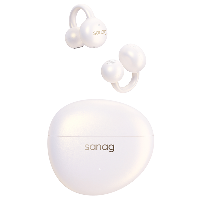 SANAG 开放式降噪耳夹运动蓝牙耳机 S7S Ultra 蓝牙版本V6.0 星辉白（单位：副）