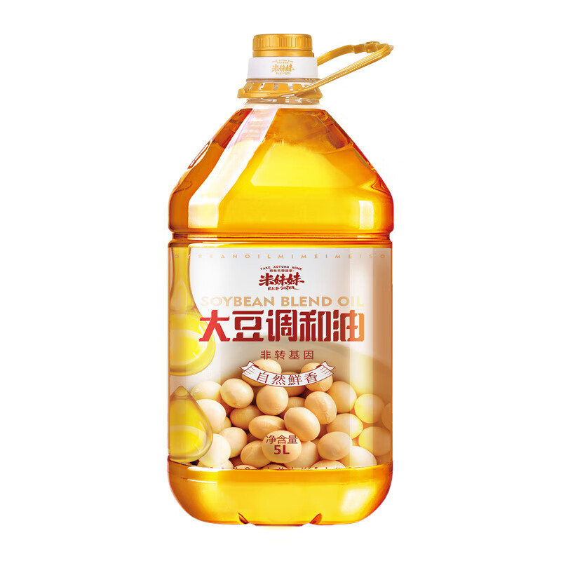 米妹妹（MIMEIMEI） 食用油 大豆油自然鲜香 5L*1  混色（单位：桶）