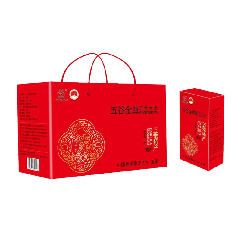 五谷金尊 富硒礼盒 10斤 5kg香米 红色（单位：盒）