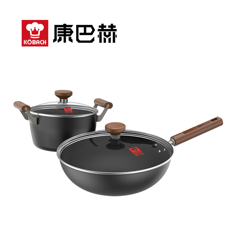 康巴赫 两件套 LPB-JX02Y 32cm炒锅+22汤锅 黑色（单位：组）