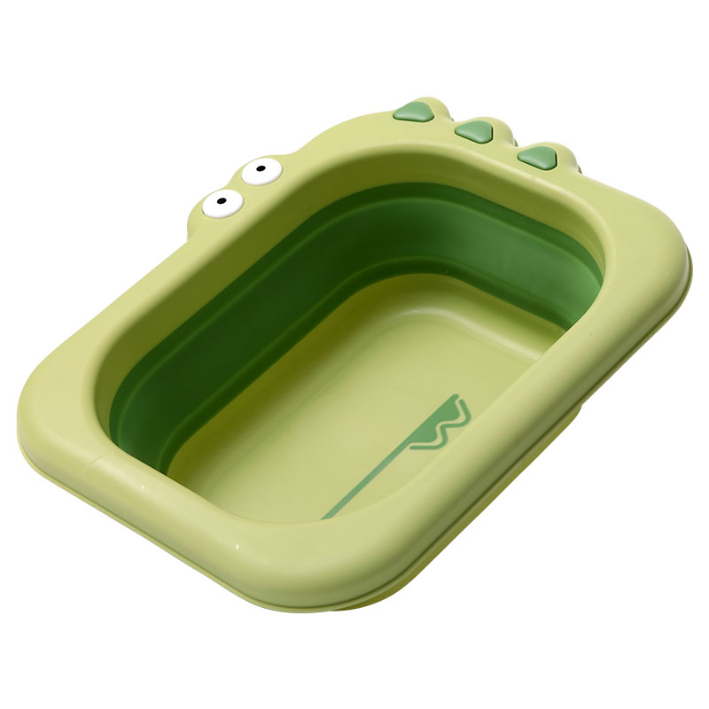 婴侍卫（BBG） 萌趣小鳄鱼折叠便携脸盆 BH-747B 30*24.5*9cm 混色（单位：个）