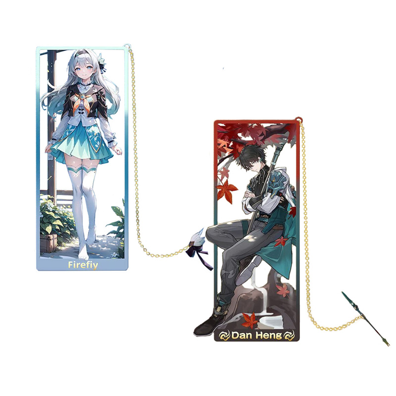 钧林 高颜值二次元动漫镂空学生文具礼物1个 金属书签崩坏系列 15g 混色（单位：个）