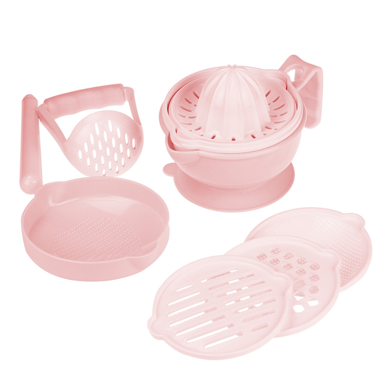 婴侍卫（BBG） 婴儿辅食研磨器单手研磨碗 X-1120 15*8.5cm 粉色（单位：套）