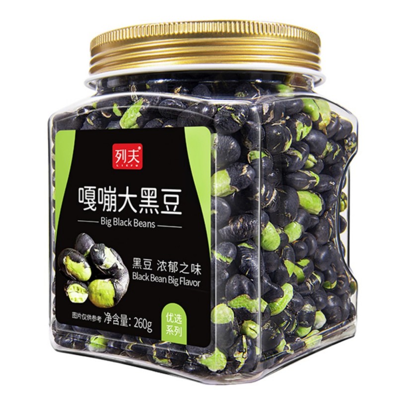 列夫 嘎嘣大黑豆 即食 260g 深灰色（单位：罐）