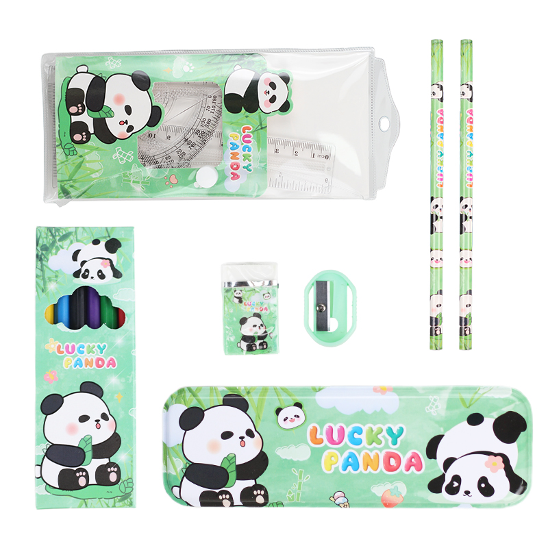 婴侍卫（BBG） 萌趣小熊猫儿童文具套装 9938 24*21*2cm 混色（单位：套）