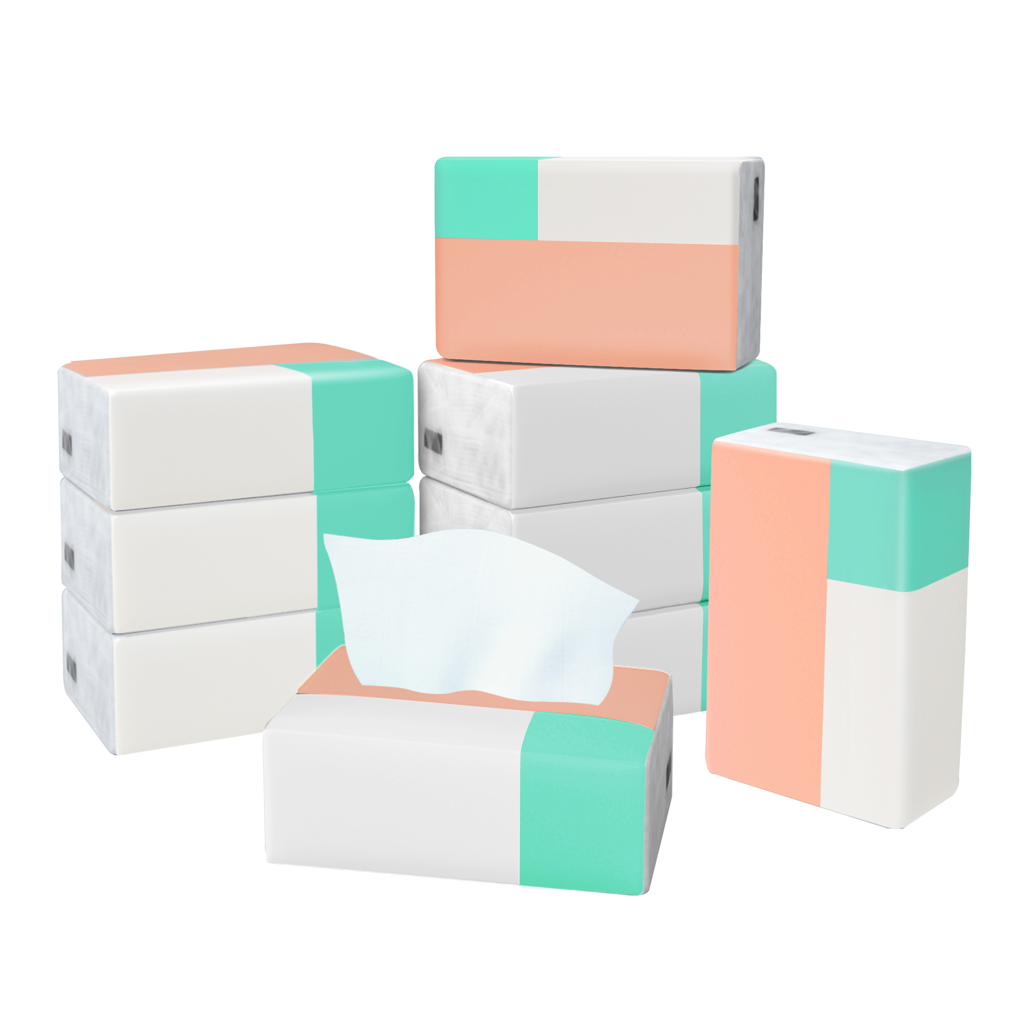 柚家 抽取式纸面巾轻享型3层130抽  9965-1 1提6包 白色（单位：提）