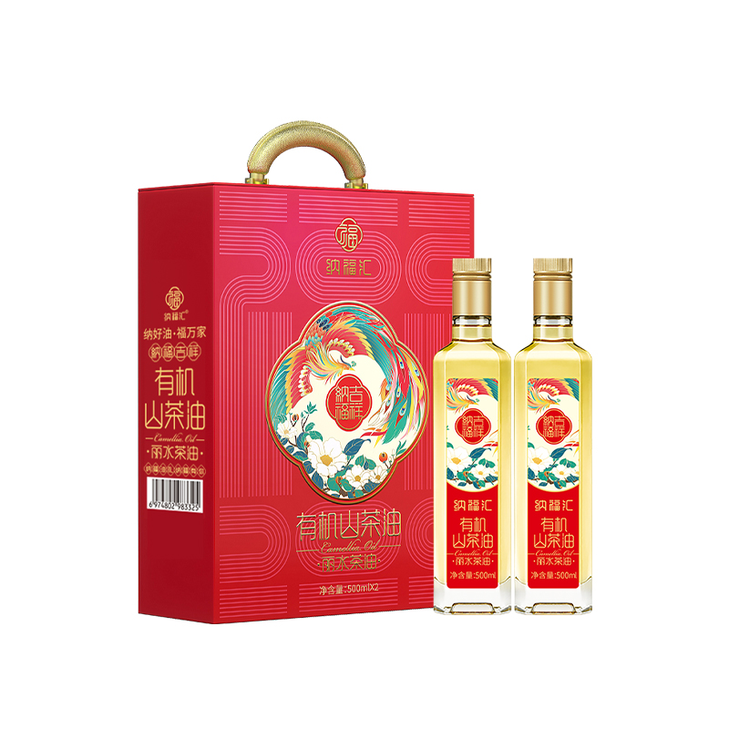纳福汇 吉祥有机山茶油 G-02 500ml*2 红色（单位：盒）