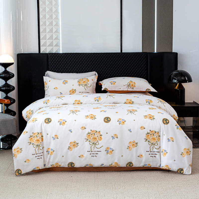 红蜻蜓（RED DRAGONFLY） 亲肤棉四件套-暖阳浅语 HQT-TJ8101 被套200&times;230cm 混色（单位：套）