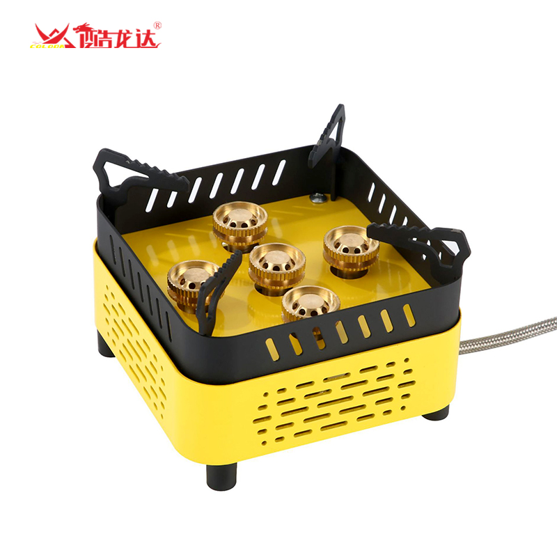 酷龙达（Coloda） 户外便携卡式炉五星灶猛火炉 CLD-KS163 12*12*10cm  黄色（单位：个）